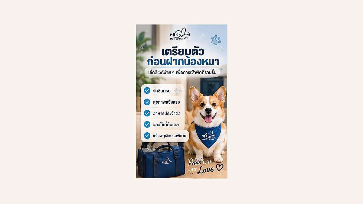เตรียมตัวก่อนฝากน้องหมาอย่างไรให้พร้อม
